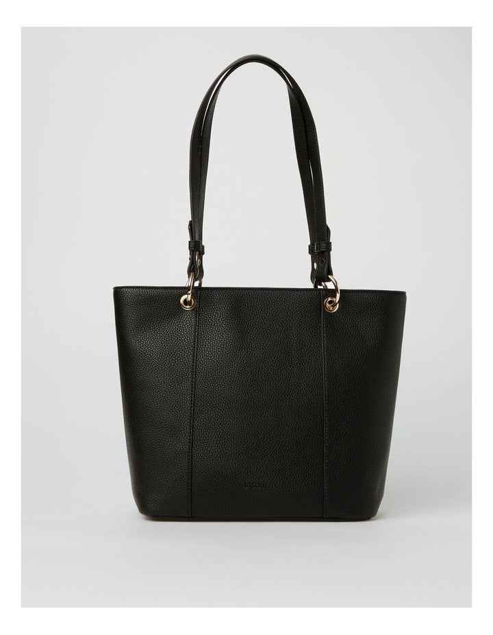 Ajay Zip Top Tote Bag in Black
