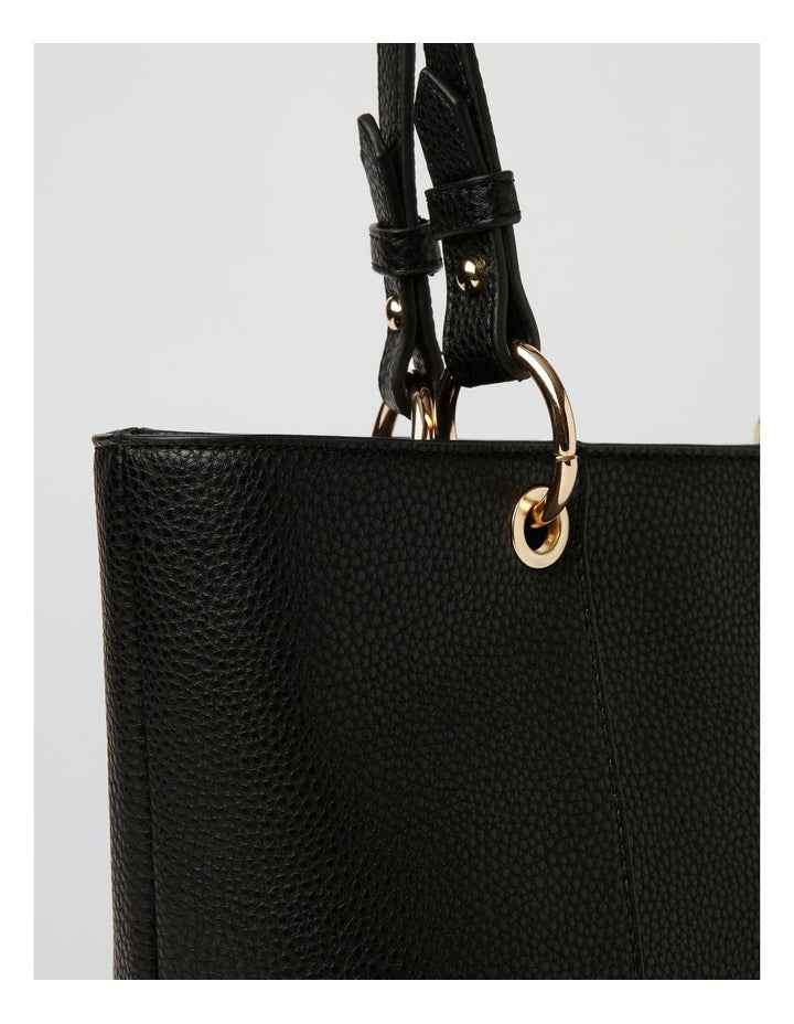Ajay Zip Top Tote Bag in Black
