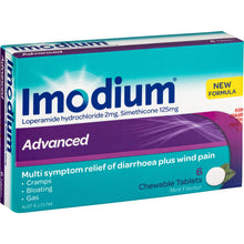Imodium Advanced Diarrhoea Plus Wind Pain Relief Chewable Tablets 6 Pack