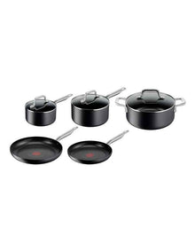 Specialty Premium Hard Anodised Induction Non-Stick 5 Piece Cook Set in Black