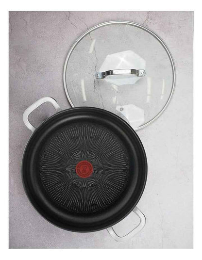 Specialty Premium Hard Anodised Induction Non-Stick Chef Pan with Lid 30cm in Black