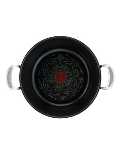 Induction Non-Stick Hard Anodised Big Batch Pan + Lid 30cm/7.2L in Grey