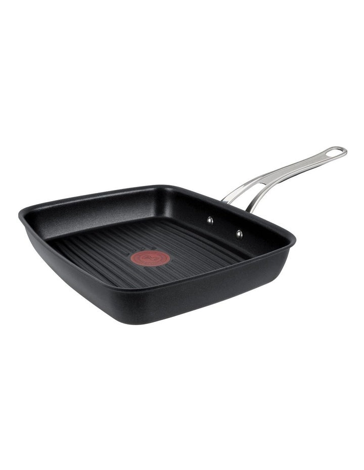 Induction Non-Stick Cast Aluminium Grill Pan 23x27cm in Black