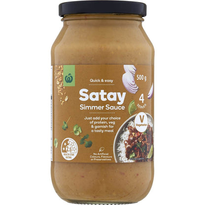 Woolworths Satay Simmer Sauce 500g