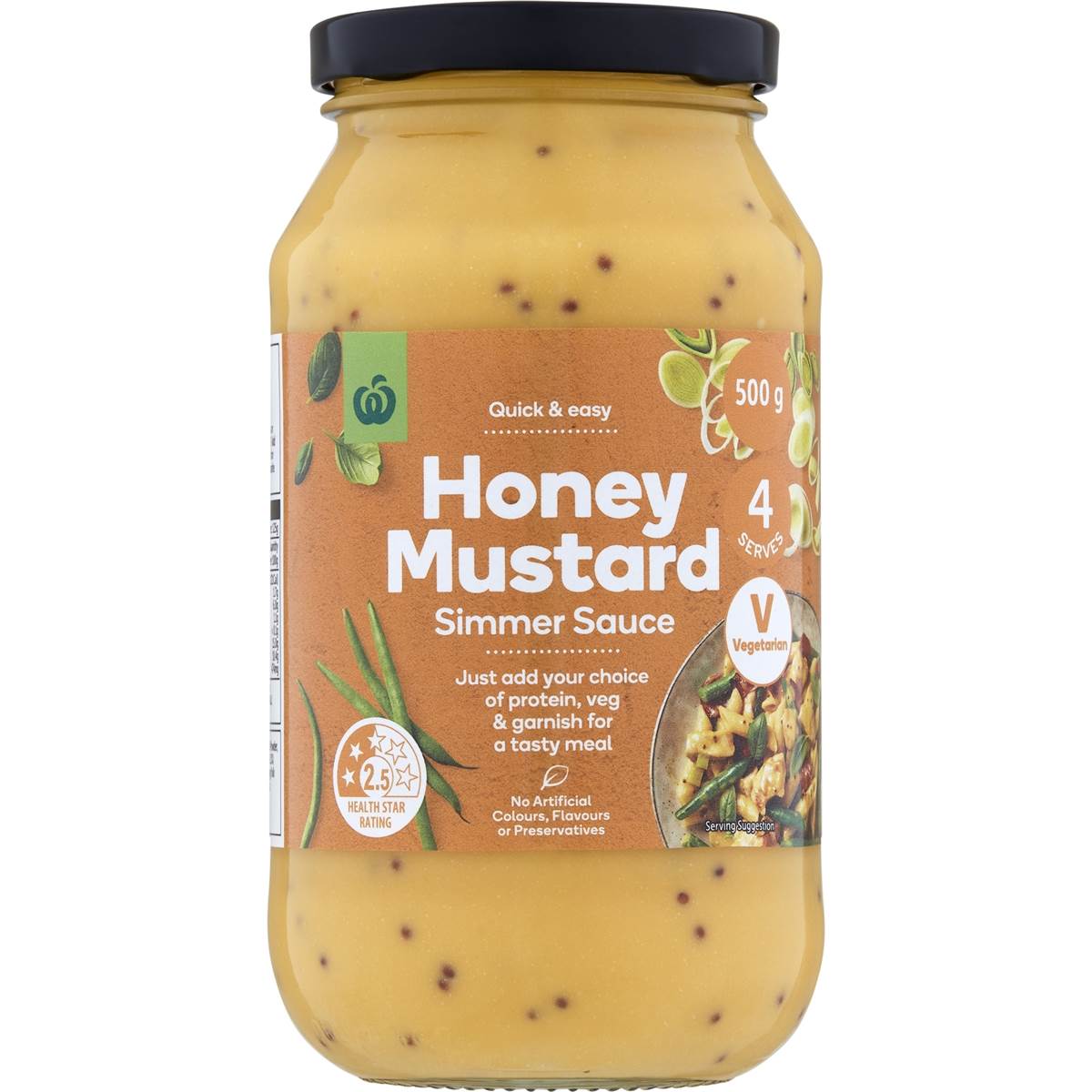 Woolworths Honey Mustard Simmer Sauce 500g