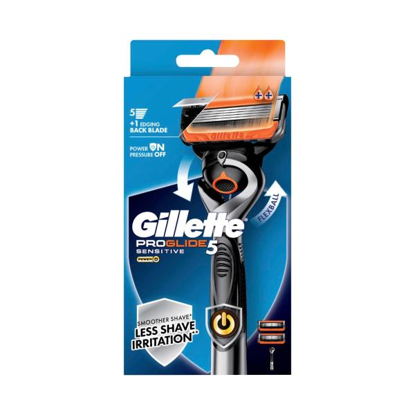GILLETTE FUSION 5 PROGLIDE POWER RAZOR KIT WITH 2 REFILL BLADES 1EACH