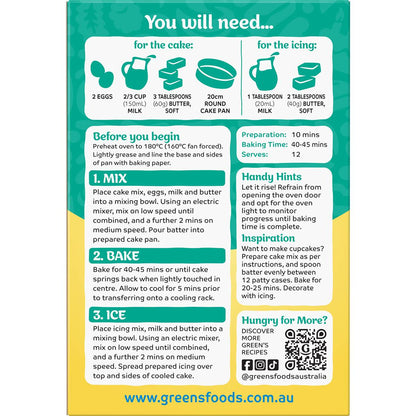 Green's Gluten Free Golden Butter Cake Mix 470g