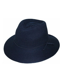 Jacqui Wash & Wear Mannish Hat In Navy