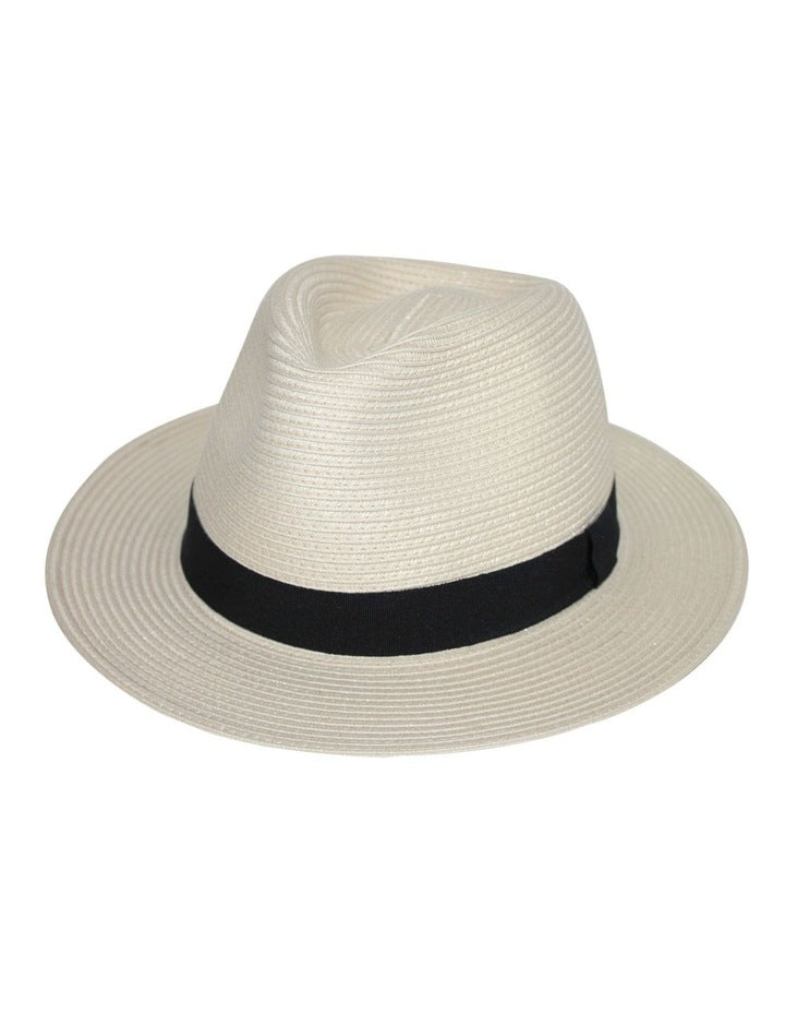 Pana Mate Flexibraid Fedora Hat in Ivory