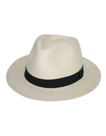 Pana Mate Flexibraid Fedora Hat in Ivory