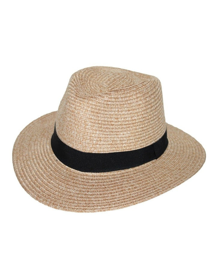 Pana Mate Flexibraid Fedora Hat in Natural