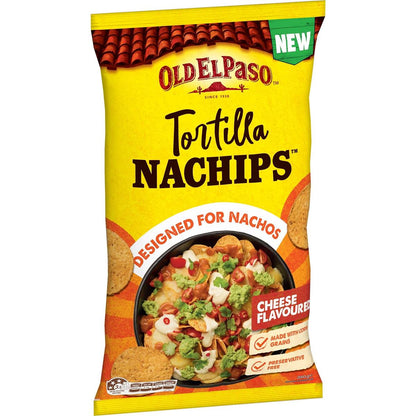 Old El Paso Nachips Tortilla Corn Chips Cheese Flavoured 350g