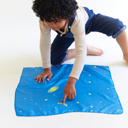 Sarah’s Silks Mini Enchanted Playsilks Starry Night 53x53cm 100% Silk Natural Waldorf Toys 0m+