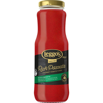 Leggo's Gourmet Rich Australian Tomato Passata Puree Sauce 400g