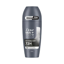 DOVE MEN ADVANCED DEODORANT ROLL ON 72HR ANTIPERSPIRANT INVISIBLE DRY 50ML