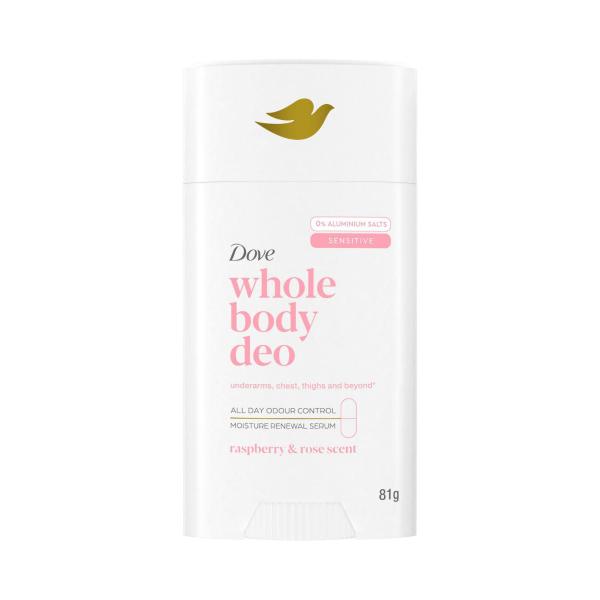 DOVE WOMEN WHOLE BODY DEODORANT STICK RASPBERRY ROSE 81G