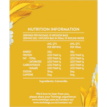 Twinings Pure Camomile Tea Bags 10 pack