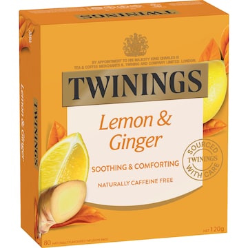 Twinings Tea Bags Lemon & Ginger 80 pack