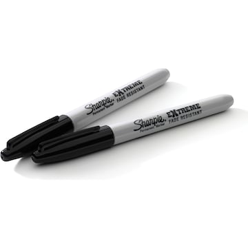 Sharpie Permanent Marker Pens Extreme Fine Tip Black 2 pack