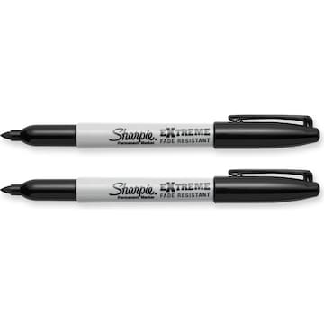 Sharpie Permanent Marker Pens Extreme Fine Tip Black 2 pack