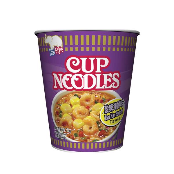 NISSIN NOODLE CUP:TOM YAM SEAFOOD:.:73 GRAM