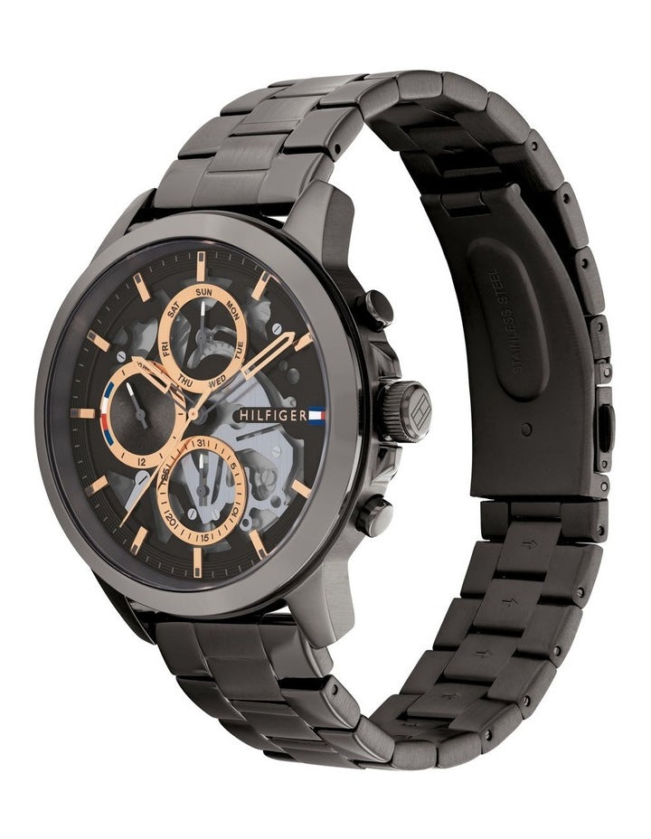 Henry Ionic Plated Steel Gent's Multifunction Watch in Grey