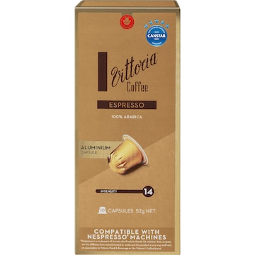 Vittoria Espresso Nespresso Compatible Coffee Capsules 10 pack
