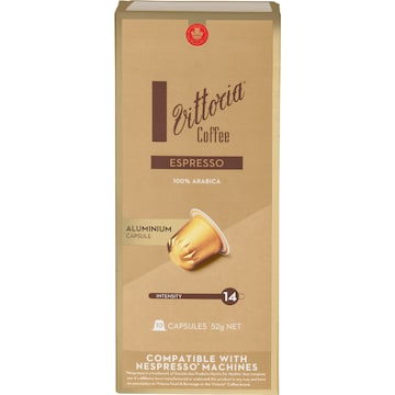 Vittoria Espresso Nespresso Compatible Coffee Capsules 10 pack