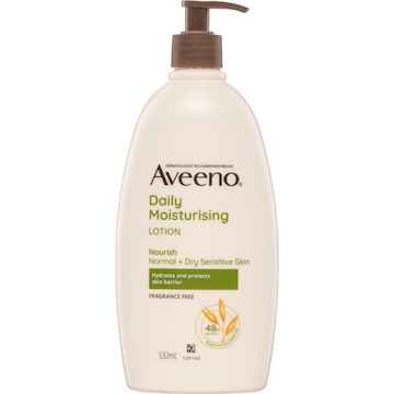 Aveeno Daily Moisturising Body Lotion Fragrance Free Sensitive Skin 532mL