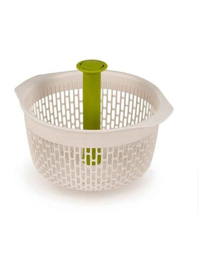 Spindola In-sink Salad Spinning Colander in White/Green