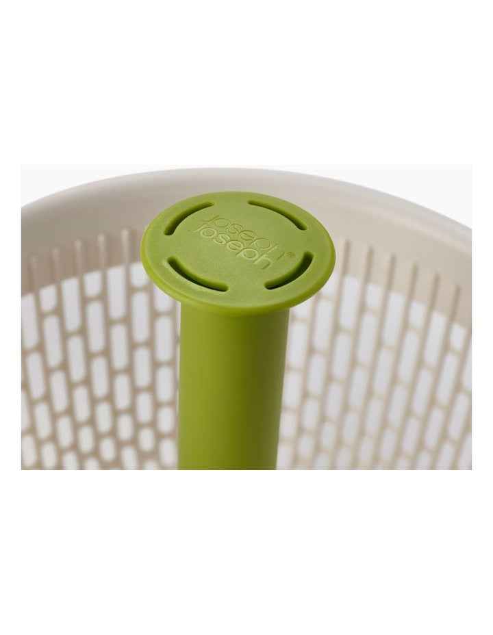 Spindola In-sink Salad Spinning Colander in White/Green