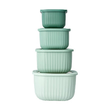 4 Piece Square Nested Food Storage Set - Green