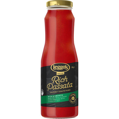 Leggo's Gourmet Rich Australian Tomato Passata Puree Sauce 690g