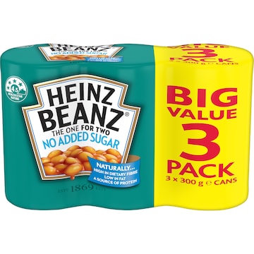 Heinz Baked Beans In Tomato Sauce Canned No Added Sugar 300g x 3 pack