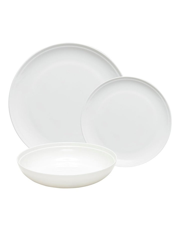 Edge Dinner Set 12 Piece in White