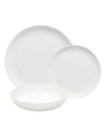 Edge Dinner Set 12 Piece in White
