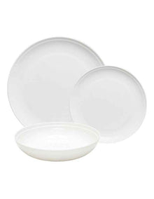 Edge Dinner Set 12 Piece in White
