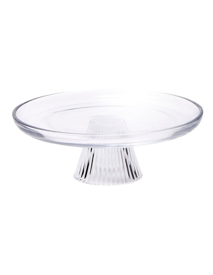Ogin Footed Cake Plate 28x10cm in Clear