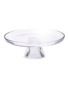 Ogin Footed Cake Plate 28x10cm in Clear