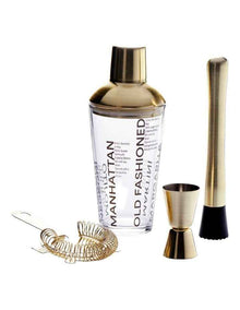 Atlas Cocktail Set 4pc in Gold