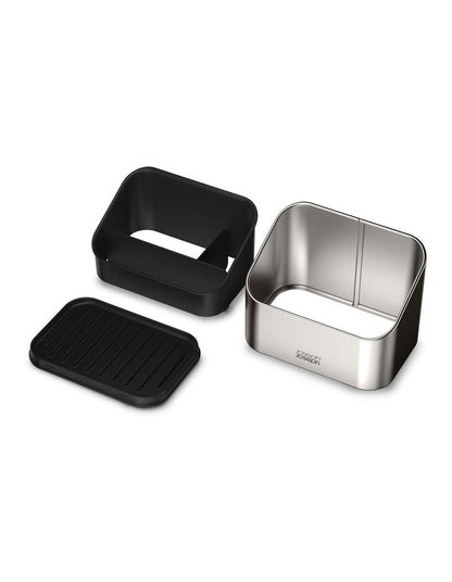 Surface Tiered Stainless Steel Sink Tidy in Grey