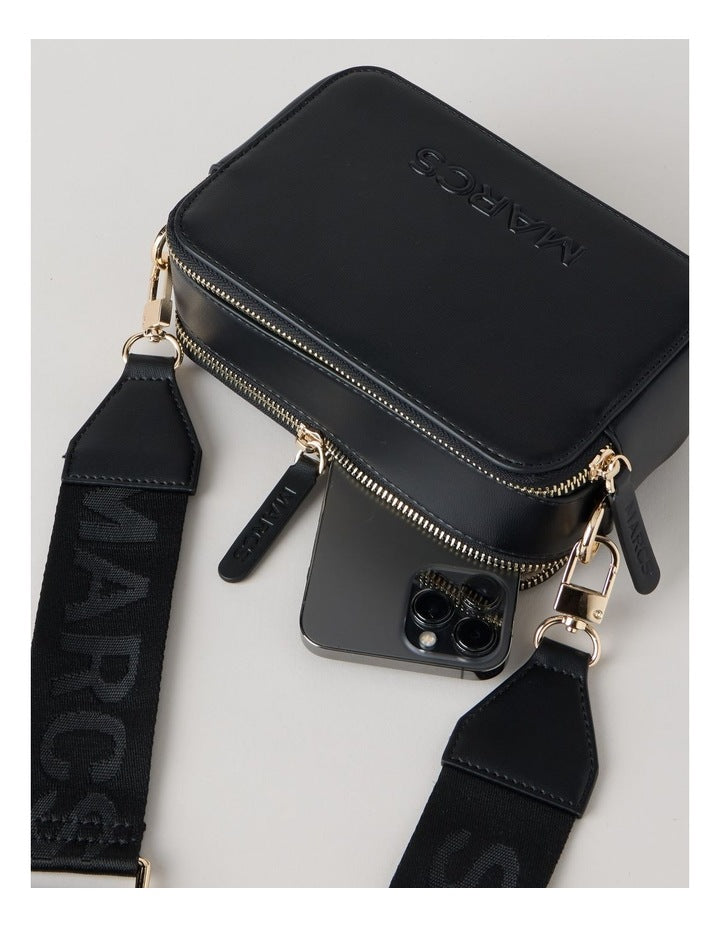 Budapest Camera Crossbody Bag in Black
