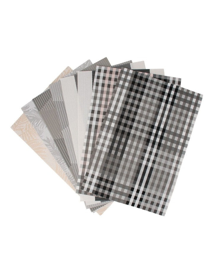 Table Accents Placemat 45x30cm in Light Grey Check