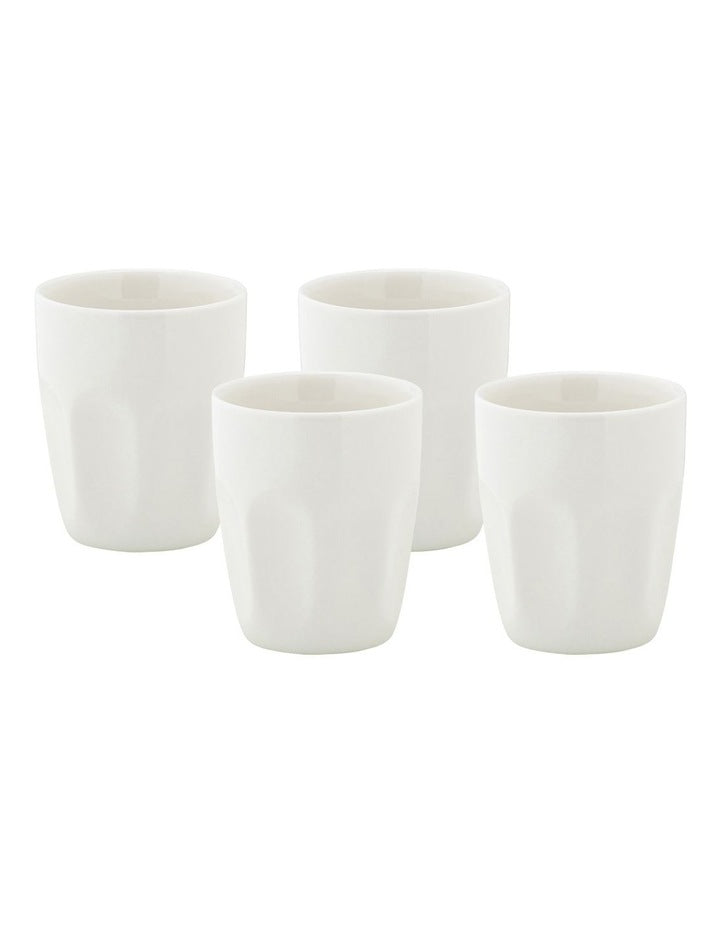 White Basics Latte Cup 200ml Set of 4 Gift Boxed in White
