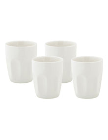 White Basics Latte Cup 200ml Set of 4 Gift Boxed in White