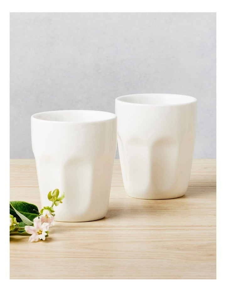 White Basics Latte Cup 200ml Set of 4 Gift Boxed in White