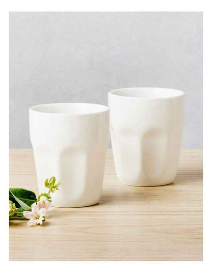 White Basics Latte Cup 200ml Set of 4 Gift Boxed in White