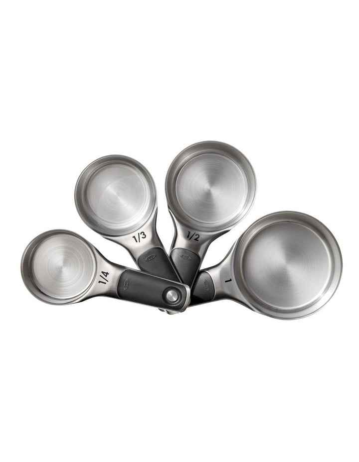 4 Piece Stainless Steel Measuring Cup Set in Silver
