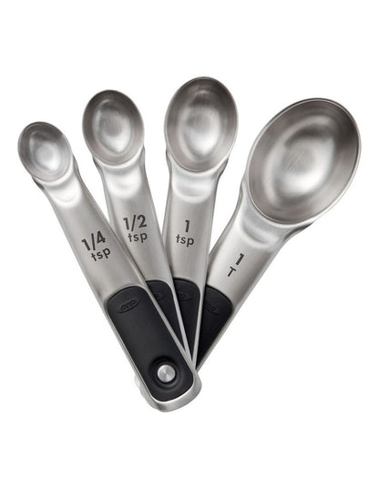 4 Piece Measuring Spoon Set in Silver