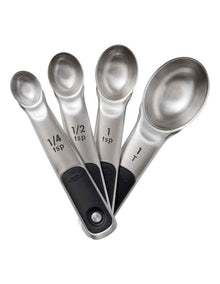 4 Piece Measuring Spoon Set in Silver